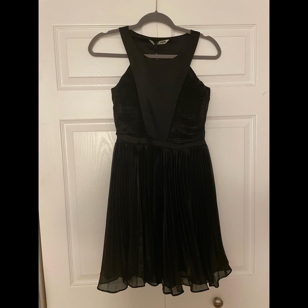 Nwt Splash Fashion Umm Brand Black Pleated Dress Brand New With Tags On Size S